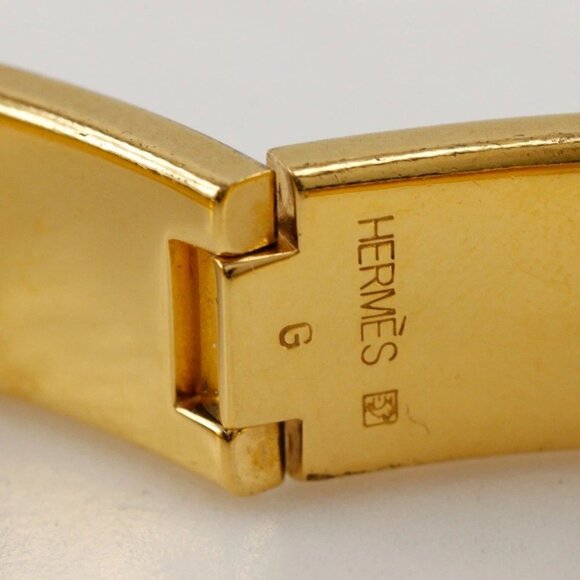 HERMES Click H Bangle black Plated Gold 34.3g Women - Picture 8 of 12